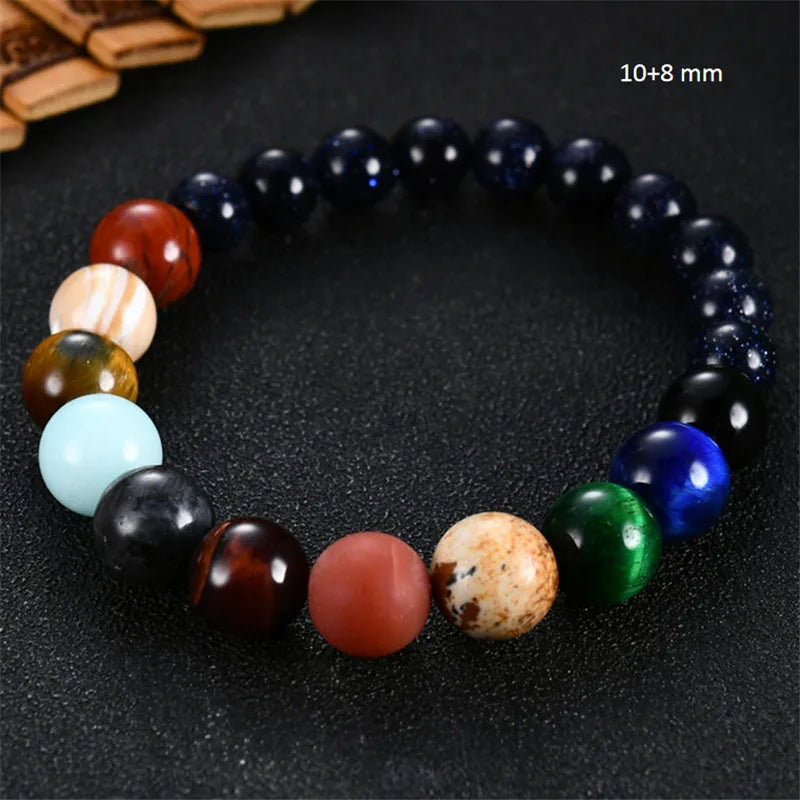 2024 Eight Planets Bead Bracelet Men Natural Stone Universe Yoga Solar Chakra Bracelet for Women Men Jewelry Gifts Drop Shipping