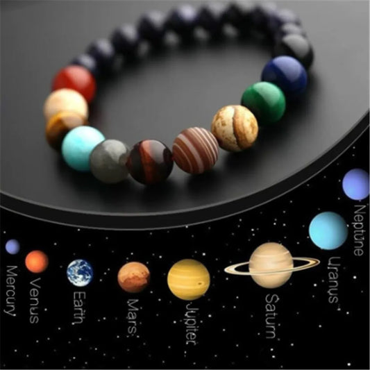2024 Eight Planets Bead Bracelet Men Natural Stone Universe Yoga Solar Chakra Bracelet for Women Men Jewelry Gifts Drop Shipping