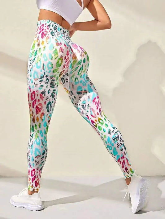 New 3D Print Tie Dye Sports Pants Women Seamless  Leggings High Waist Fitness Push Up Leggings Gym Clothing Workout Tights