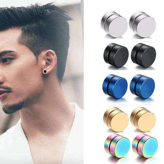 1 Pairs Magnet Stud Earrings Stainless Steel No Piercing Strong Magnetic Ear Clips for Men Women Fashion Jewelry
