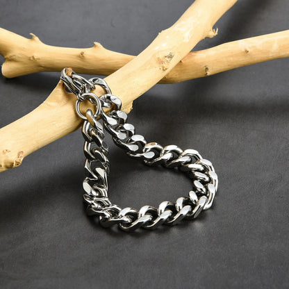10mm Men's Bracelets Stainless Steel Curb Cuban Link Chain Silver Color Bracelet For men Jewelry