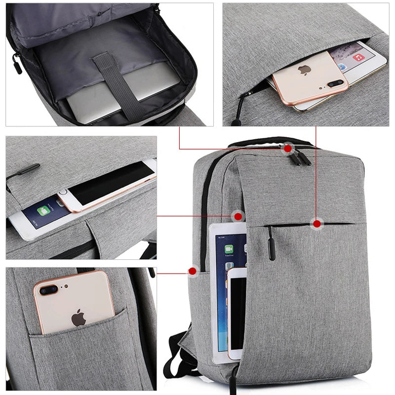 15.6 Inch Laptop Men Backpack Nylon Travel Male Laptop Backpack Usb Charging Computer School Backpacks Waterproof Bag for Men