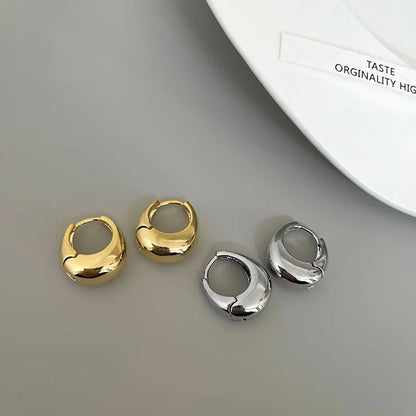 1Pairs Gold Color Stainless Steel Hoop Earrings for Women Small Simple Round Circle Huggies Ear Rings Steampunk Accessories