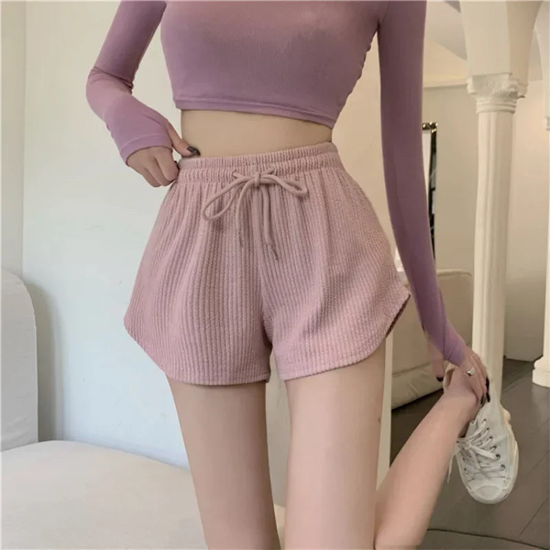 Women Gym Fitness Running Shorts Women's Summer Thin Style Loose Casual Large Size Wide Leg High Waist A-word Sports Hot Pants
