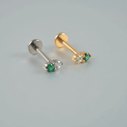 1PC G23 Titanium Threadless Push In Daisy Labret Lip Stud Ear Cartilage Tragus Helix Earring Daith Lobe Piercing Jewelry