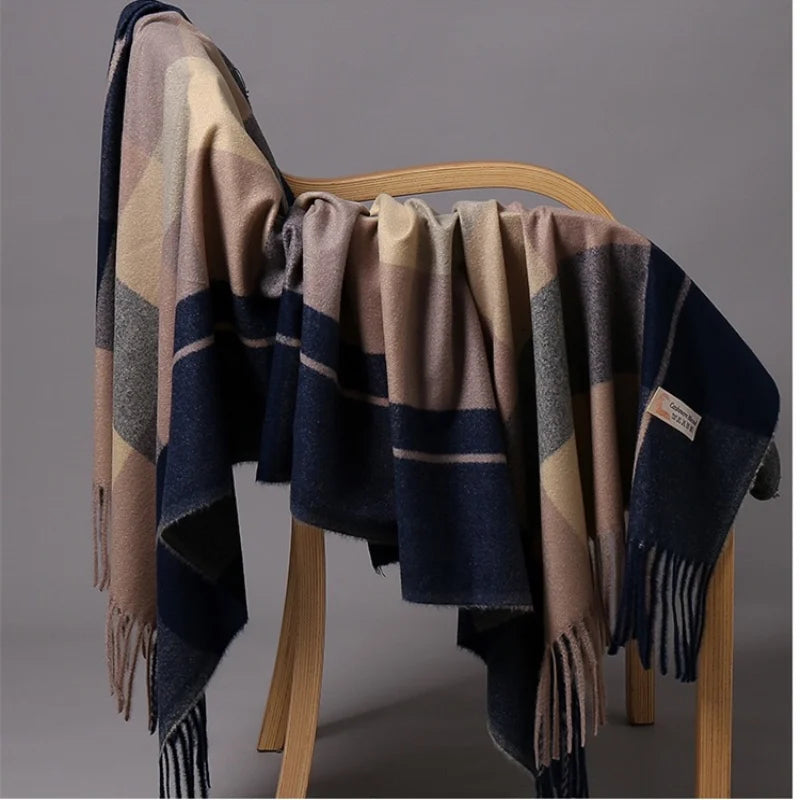 200*70cm Autumn Winter Warm Cashmere Scarf Dot Pattern High Quality Long Tassels Women Thicken Wrap Shawl Wool Pashmina muffler