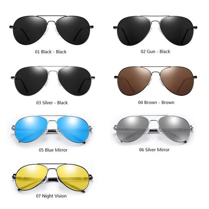 Men Women Brand Designer Male Vintage Black Pilot Sunglasses