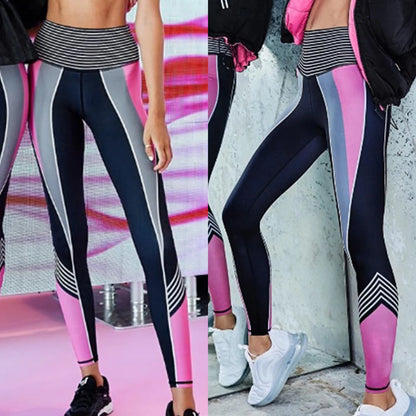 High Waist Seamless Striped Push Up Leggings Women Fitness Sport Running Gym wear Energy Seamless Leggings Girl Pants