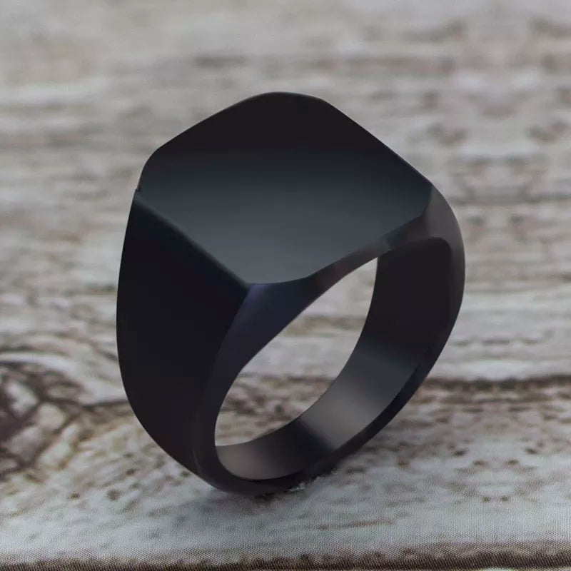 2023 Fashion Simple Style Black Square Ring Classic Ring Wedding Engagement Jewelry