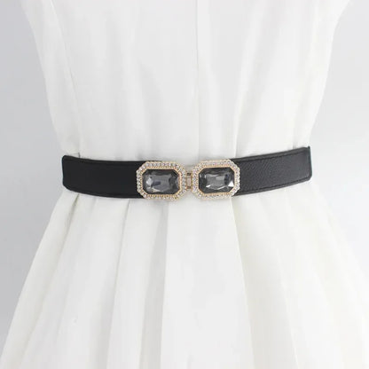 Women Skinny Belt for Dresses Ladies Fashion Elastic Belts Waist Band Cinch Waistband Suitable for The Waist of 68cm To 100cm