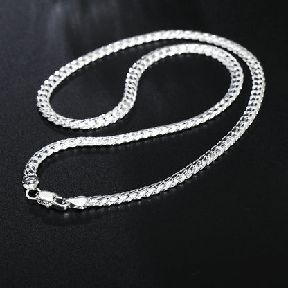 20-60cm 6mm Silver Color luxury brand design noble Necklace Chain For Woman Men Fashion Wedding Engagement Jewelry