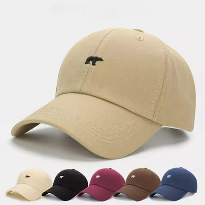Women's Cartoon Bear Embroidery Baseball Caps Unisex Polar Bear Cotton Hat Adjustable Casual Visor Hats for Men Versatile Cap