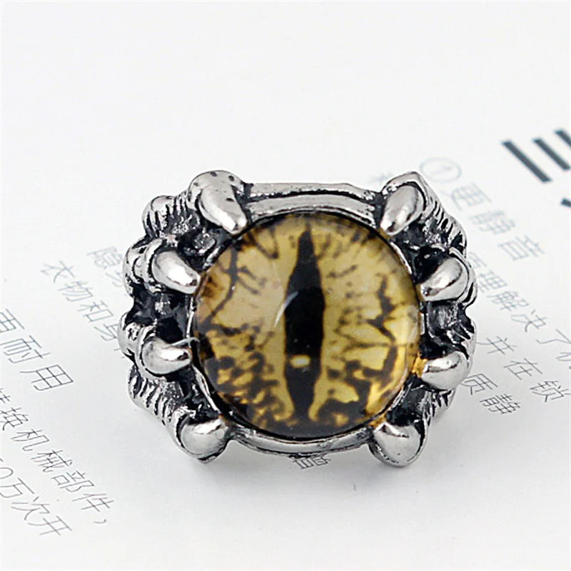 Wu's 2022 New Retro Jewelry Rings Gothic Rings Unisex Punk Skull Rock Hip Hop Adjustable Gift Jewelry Evil Eye/Dragon Claw