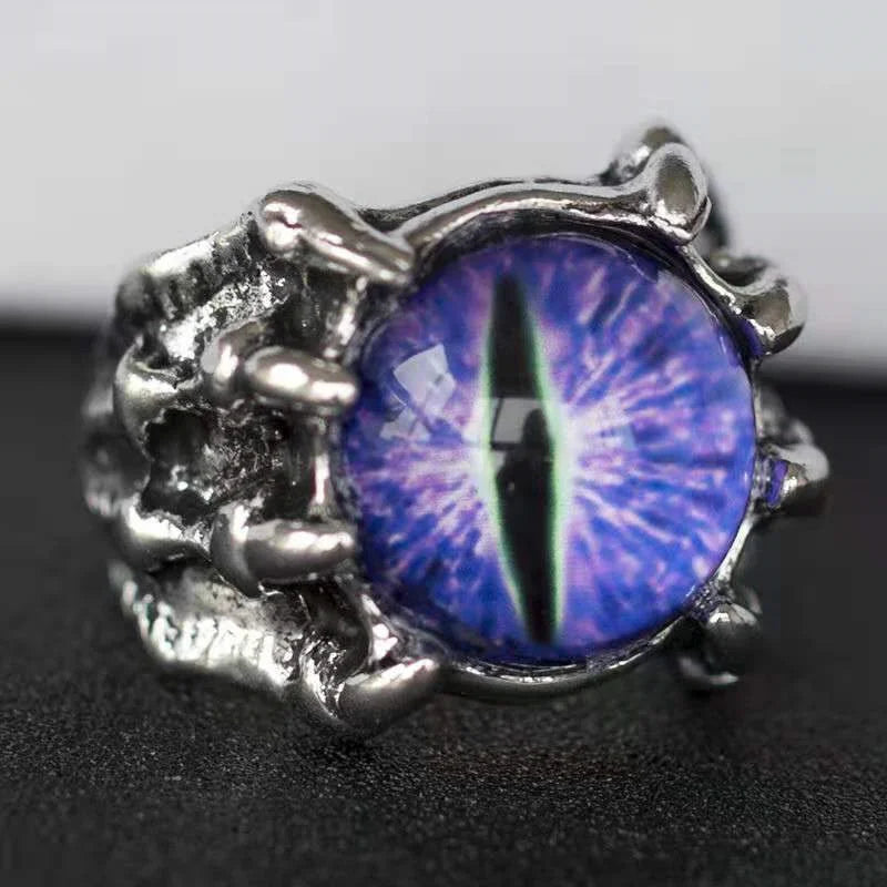 Wu's 2022 New Retro Jewelry Rings Gothic Rings Unisex Punk Skull Rock Hip Hop Adjustable Gift Jewelry Evil Eye/Dragon Claw