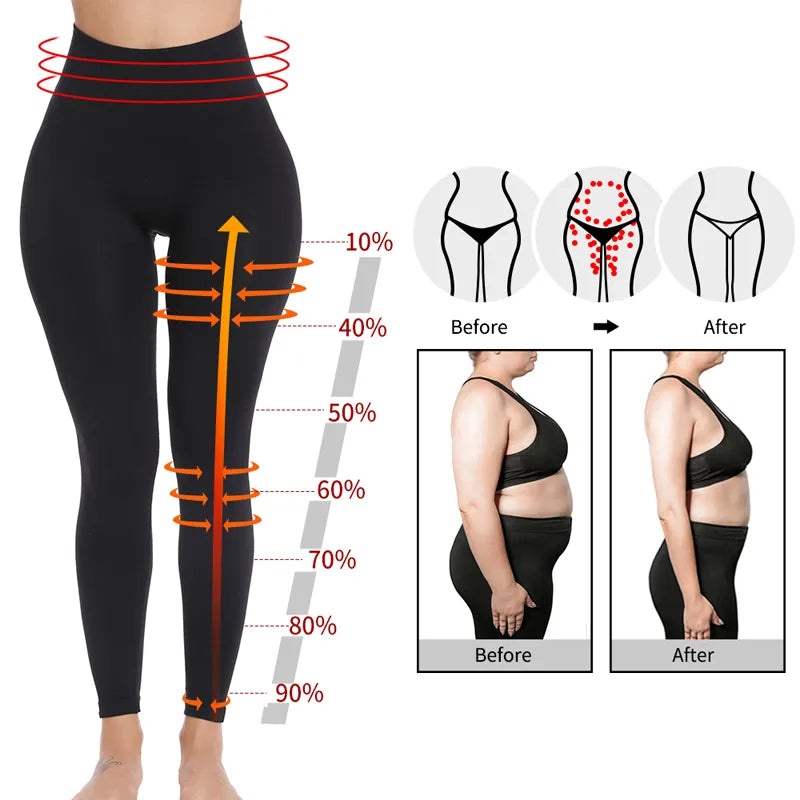 Miss Moly Leggings Women Sculpting Sleep Leg Legging High Waist Skinny Pants Slimming Leggings Thigh Slimmer Pants