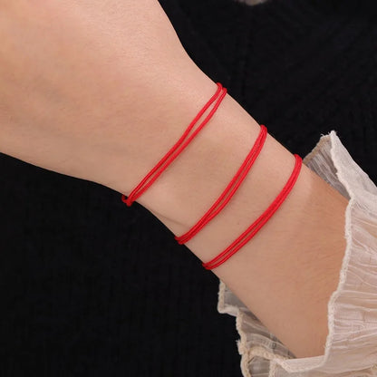 Women's Handmade Thin Lucky Red String Bracelet for Women Men New Fashion Jewelry Lover Couple Red Bracelets Birthday Gifts