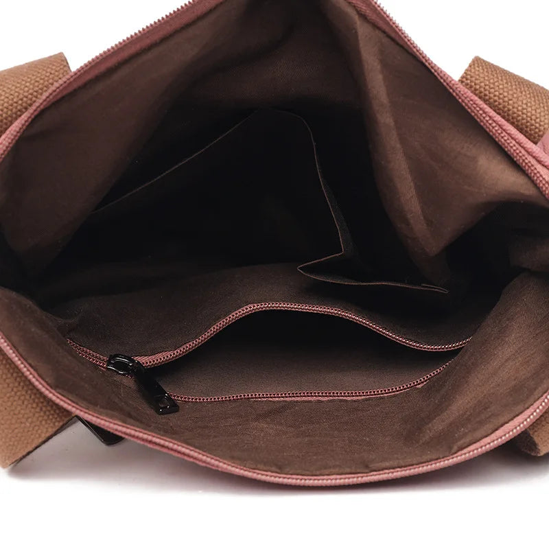 Women's Canvas Shoulder Bag Fashion Multifunctional Outdoor Shoulder Bag Women's Commuting Large Capacity Shoulder Bag