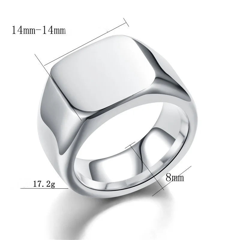 2022 New Classic Glossy Ring Men Temperament Fashion Stainless Steel Round Finger Ring For Men Jewelry Gift