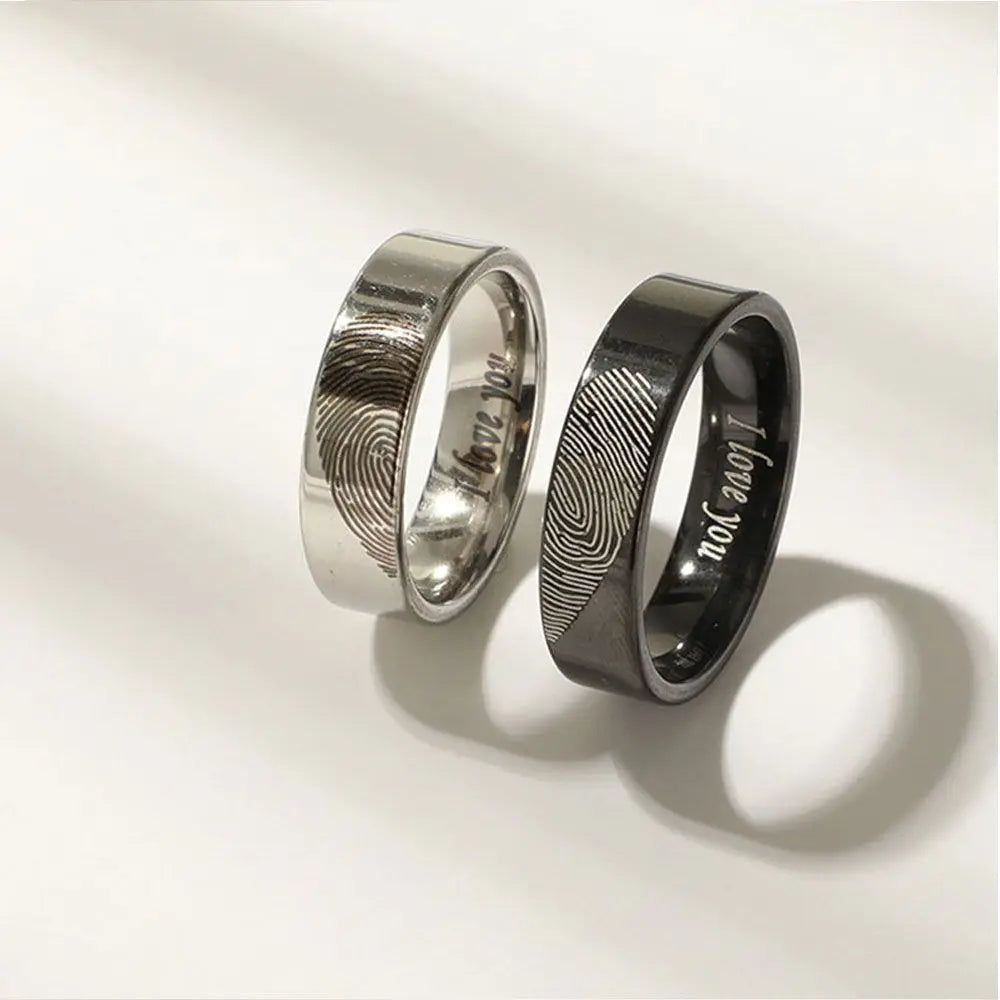 1 pair of romantic rings.